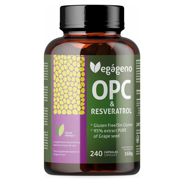 VEGÁGENO OPC Traubenkernextrakt und RESVERATROL Kapseln 240 St