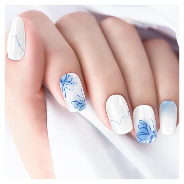 Press On Nails 30 Kurz Eckig Jelly Gel Cat Eye Nail Art Weiß 1 St