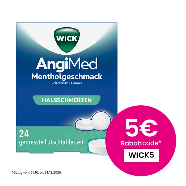 Wick Angimed Mentholgeschmack 5 Mg/1 Mg Lutschtabletten 24 St