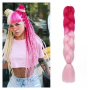 Haarverlängerung Jumbo Braids 60 cm (1er Pack) Rosenrot bis 1 St