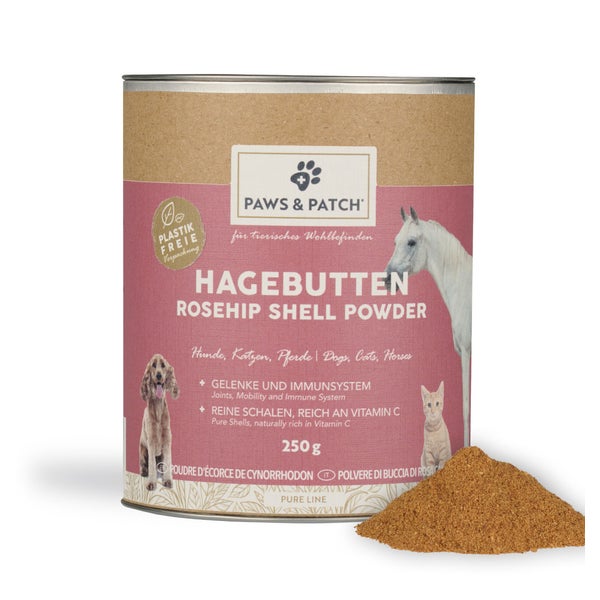 PAWS&PATCH HAGEBUTTENSCHALEN für Hunde, Katzen & Pferde 250 g