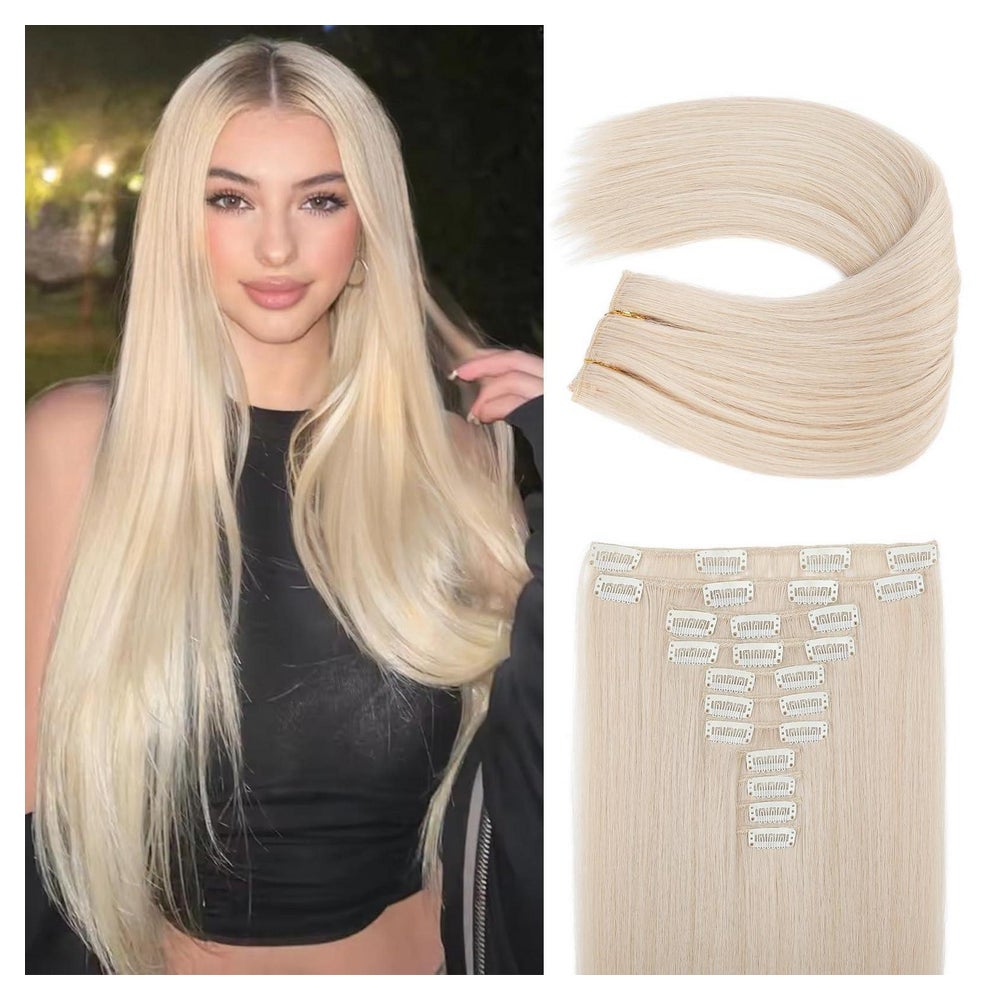 Haarverlängerungen Clip in Damen 61 cm 24 Inch Pack of 11 He 1 St