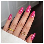 Künstliche Nägel 24 Press-On kurze Mandel Hot Pink wiederver 1 St