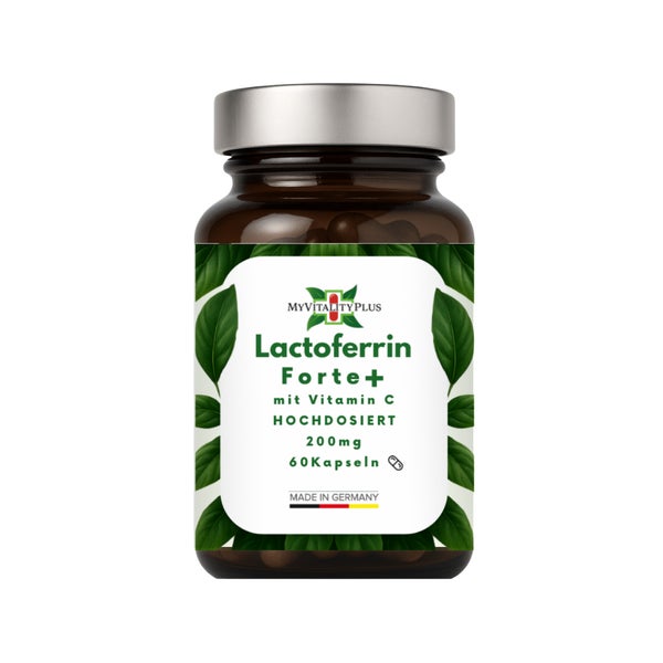 Lactoferrin Forte 200mg + 80mg Vitamin C | >97% Reinheit | 60 St