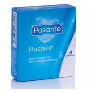 «Passion» Ribbed Kondome – 3er Pack, 52 mm, gerippt, feucht (3 Kondome) 3 St