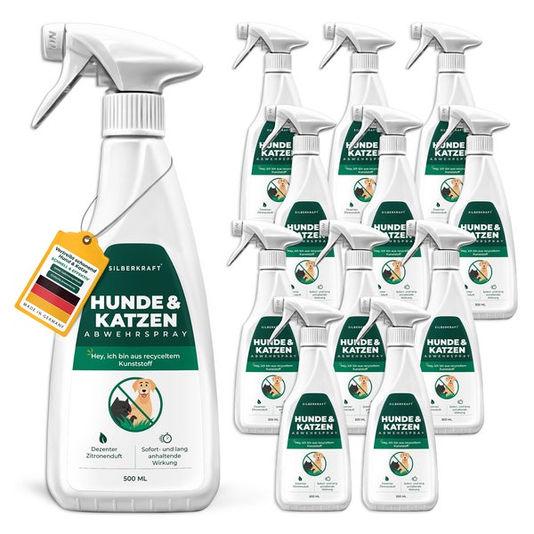 Silberkraft Hunde- und Katzenabwehrspray 12 x 500 ml 6000 ml