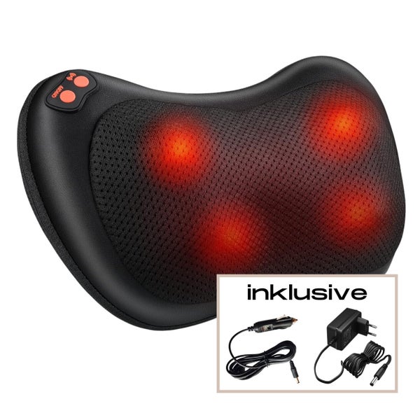 Witali Shiatsu Massagekissen Wärmefunktion 4 Massageköpfe 1 St