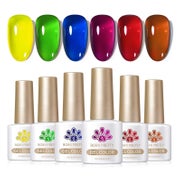 Gel Nagellack UV LED Neon Jelly Ice Juwel im Sonnenuntergang 1 St