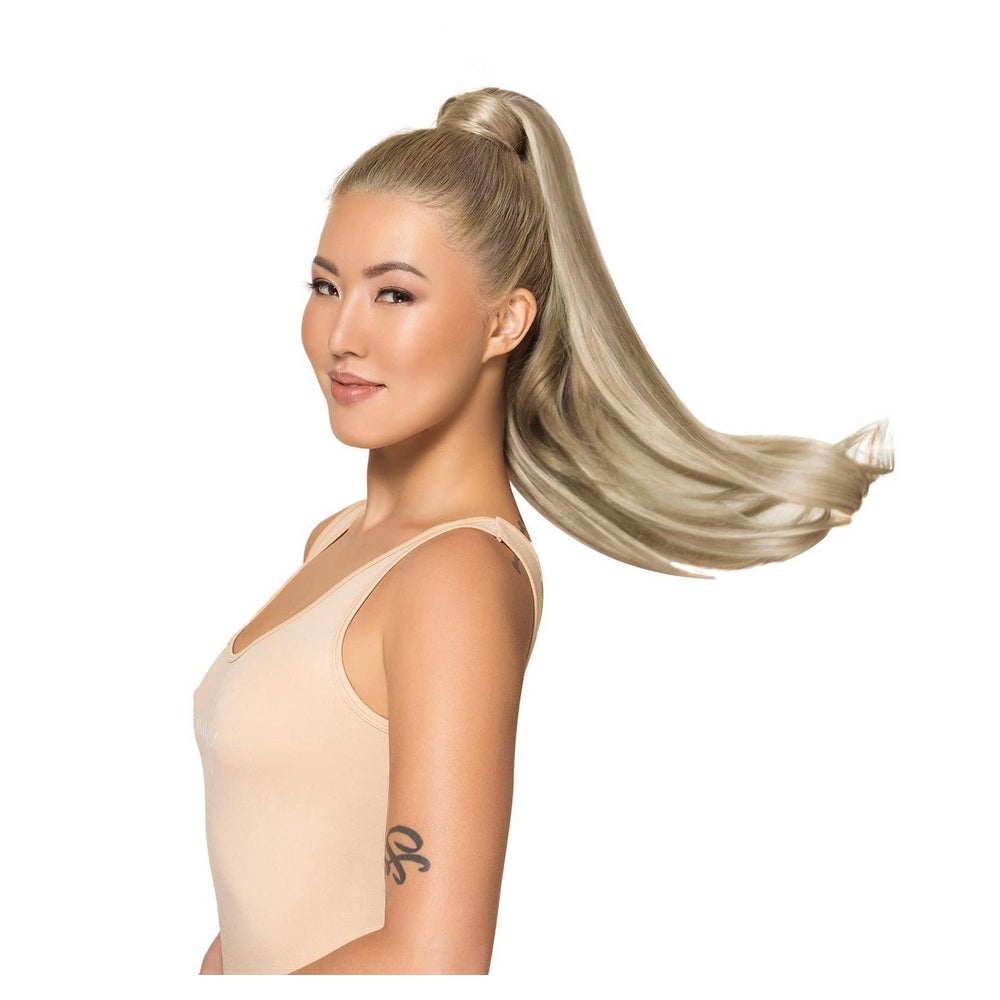 Pferdeschwanz Haarteil 45cm-80g #8A 22 Ash Braun Highlights 1 St