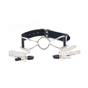 Undis - Spider Nipple Clamps Leather Mouth Gags -S 1 St