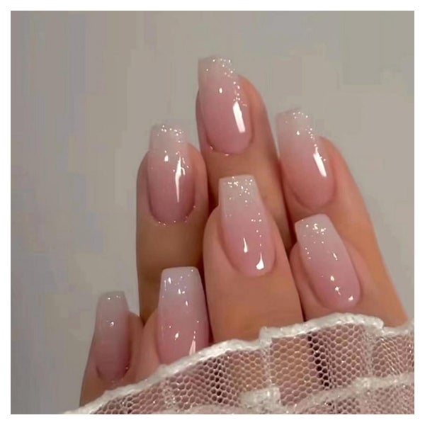Nägel Künstliche Presson Coffin Pink Glossy 24 Stück 31pink& 1 St