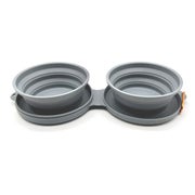 Faltbarer Reisenapf The Duo Bowl Grey - Woofstuff
