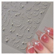 Nagelsticker 3D Perlenlinie selbstklebend 5D stereoskopisch 1 St