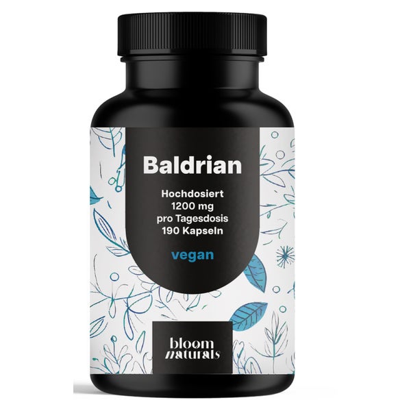 Baldrian Hochdosiert - 190 Kapseln - Bloom Naturals 190 St