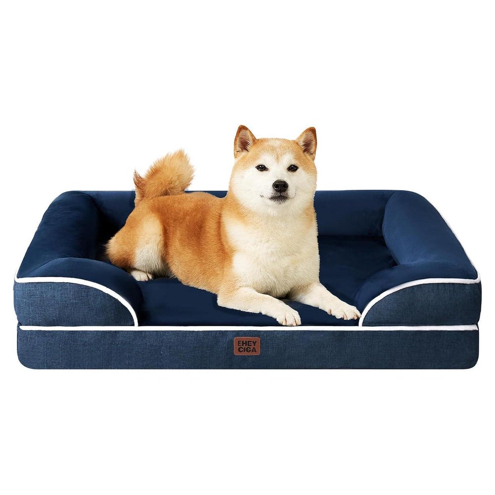 Hundebett orthopädisches Memory L 89 x B 56 x H 17 cm Marine 1 St