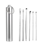 COOL-i Edelstahl Ohrenreiniger Set 6 teilig, rostfrei 1 St