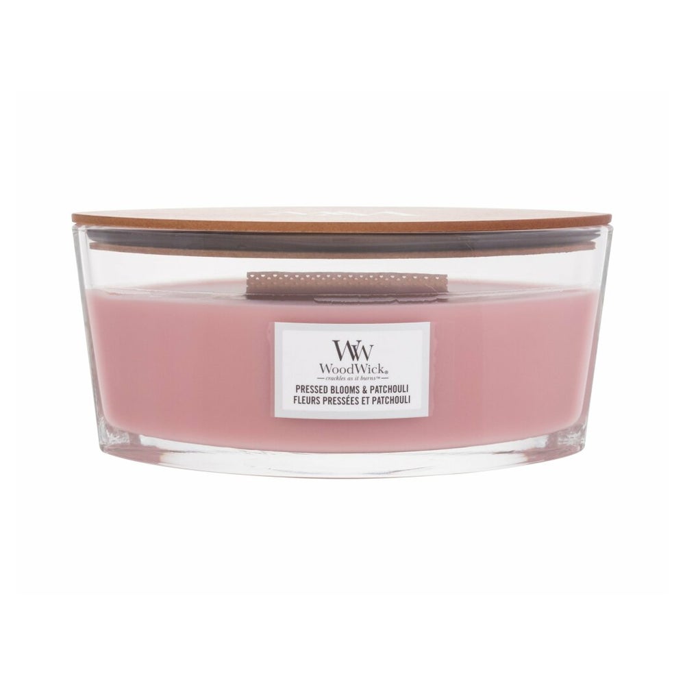 WoodWick Pressed Blooms & Patchouli Duftkerze mit Holzdocht 453,6 g 1,275 kg