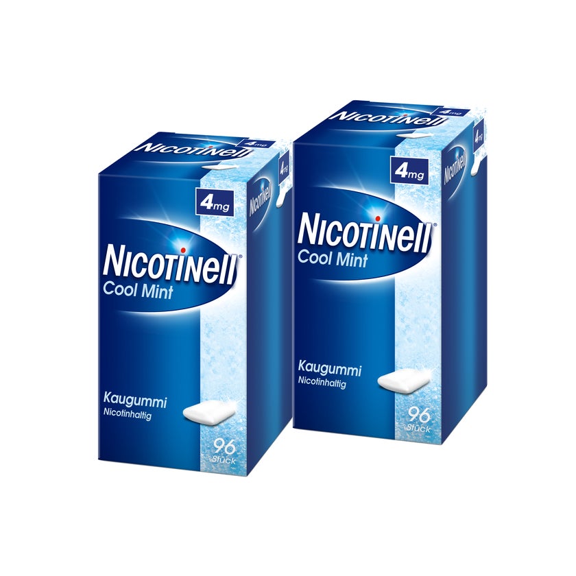 Nicotinell Kaugummi 4 mg Cool Mint 2X96 St online kaufen | DocMorris