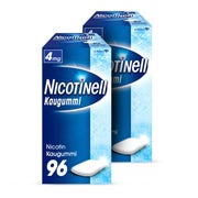 Produktabbildung: NICOTINELL Kaugummi 4 mg Cool Mint Doppelpack 2X96 St