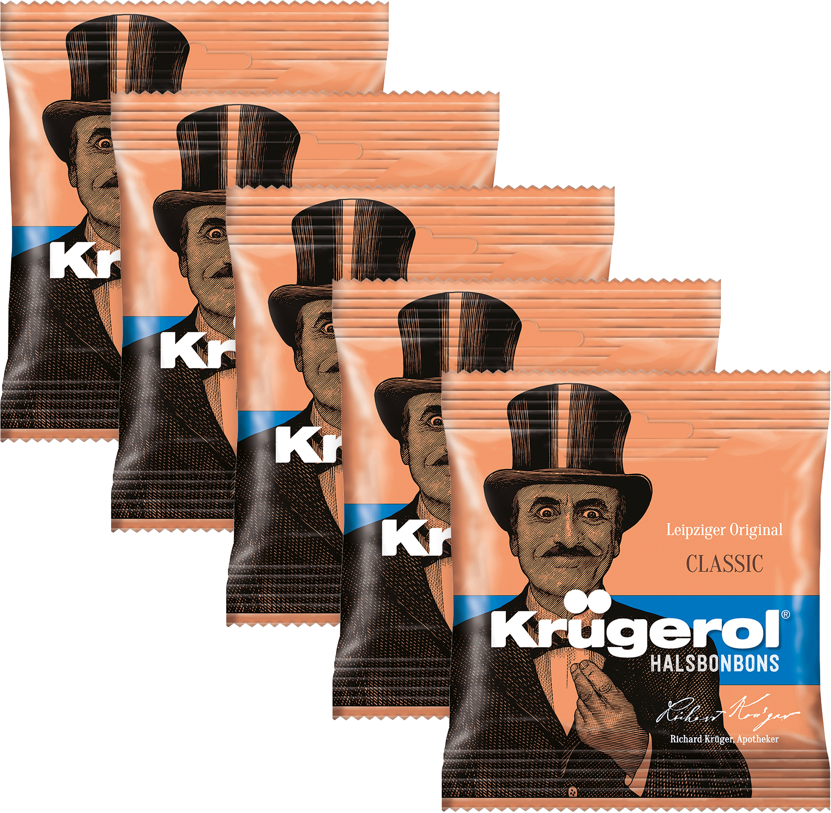 Krügerol Halsbonbons Zuckerhaltig 5X50 g