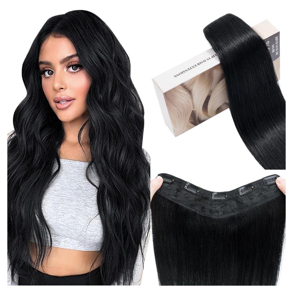 Haarverlängerung Echthaar Clip in Extensions Remy 1 St