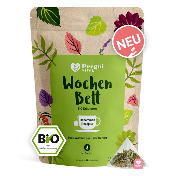 Wochenbett BIO Schwangerschaftstee mit Frauenmantel und Schafgarbe - von PregniVital® 30 g