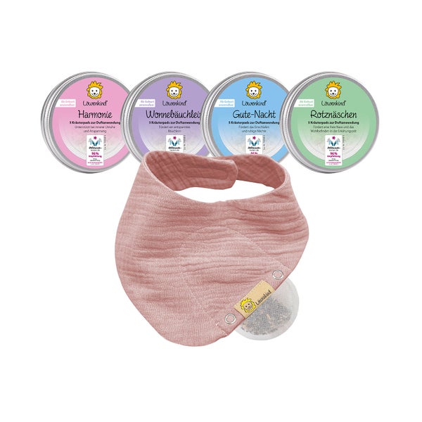 Startklar-Set "Altrosa" | Kräuterpads für Babys und Kinder 4x 5 St