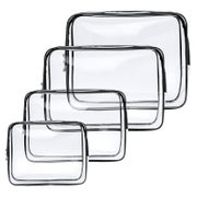 Aucuu Transparente Kosmetiktaschen, 4er Set PVC Reise Kultur 1 St