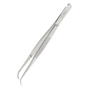 Pinzette mit Führungsstift gebogen geriffelt 12.5 cm 1 St