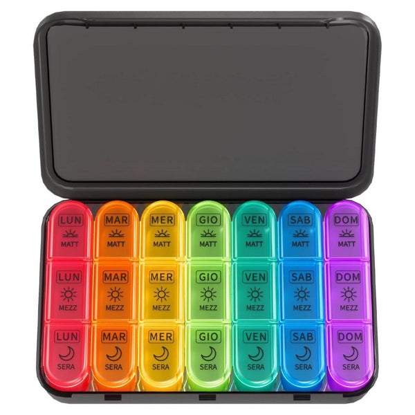 Tablettenbox 7 Tage Pillendose 3 Fächer Medikamente Vitamine 1 St