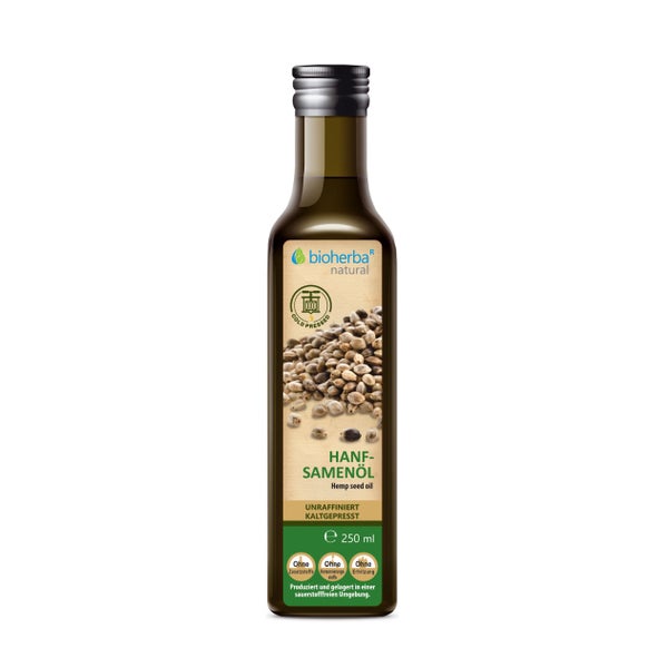 Bioherba Hanfsamenöl kaltgepresst – Natürliches Hanföl 250 ml