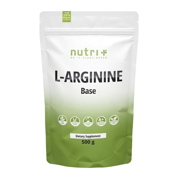 nutri+ L-Arginin Base Pulver- hochdosierte Aminosäure 500 g