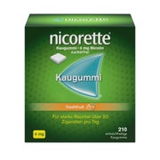 Produktabbildung: nicorette Kaugummi 4mg freshfruit zur Rauchentwöhnung 210 St