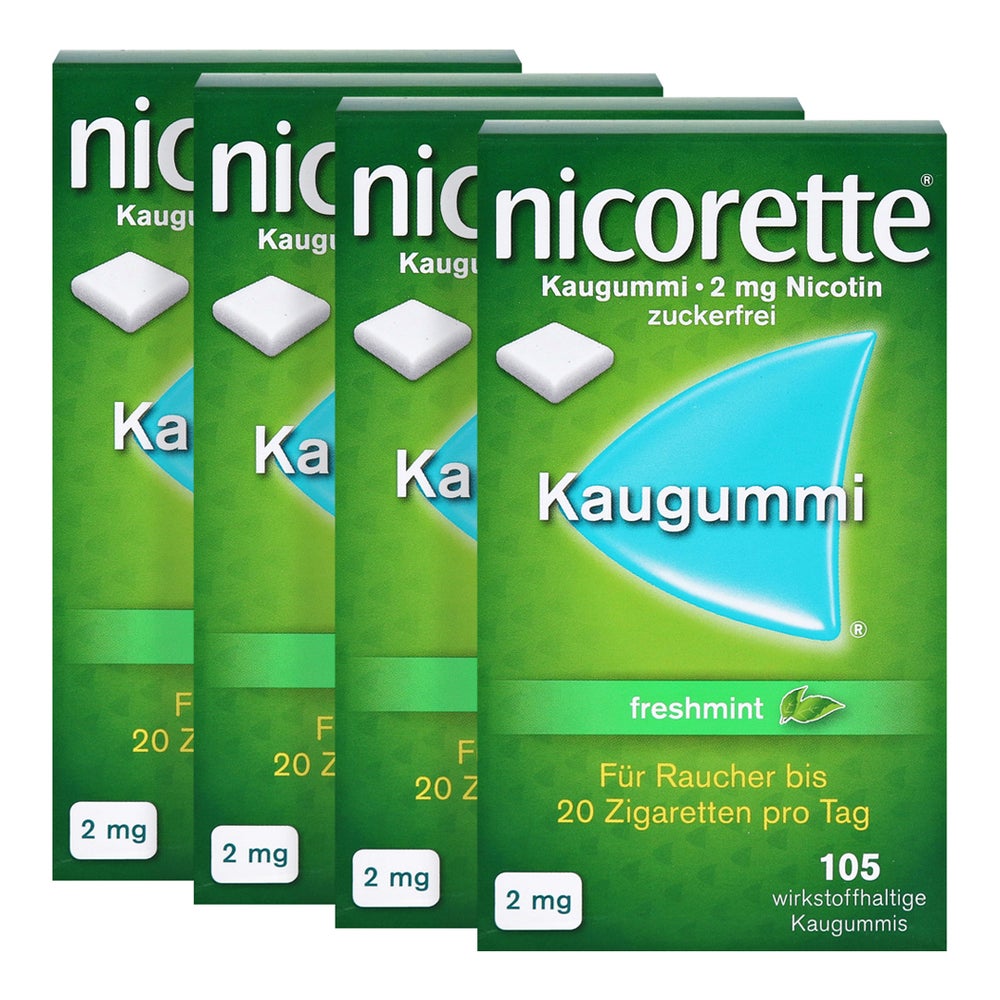 Nicorette Kaugummi freshmint 2 mg 4X105 St