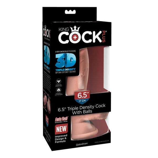 King Cock - Gefühlsechter Naturdildo mit Hoden 17cm