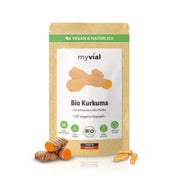 myvial® Bio Kurkuma 120 Kapseln + schwarzem Bio Pfeffer vegan 120 St