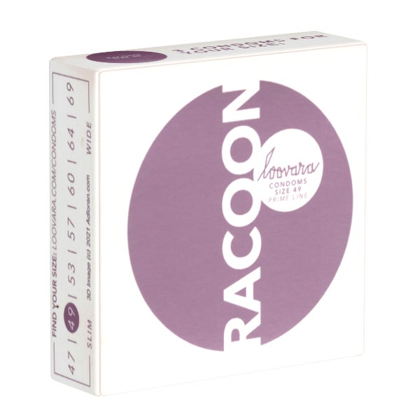 49 «Racoon» strapazierfähige Maßkondome aus Fairtrade-Latex (3 Kondome) 3 St