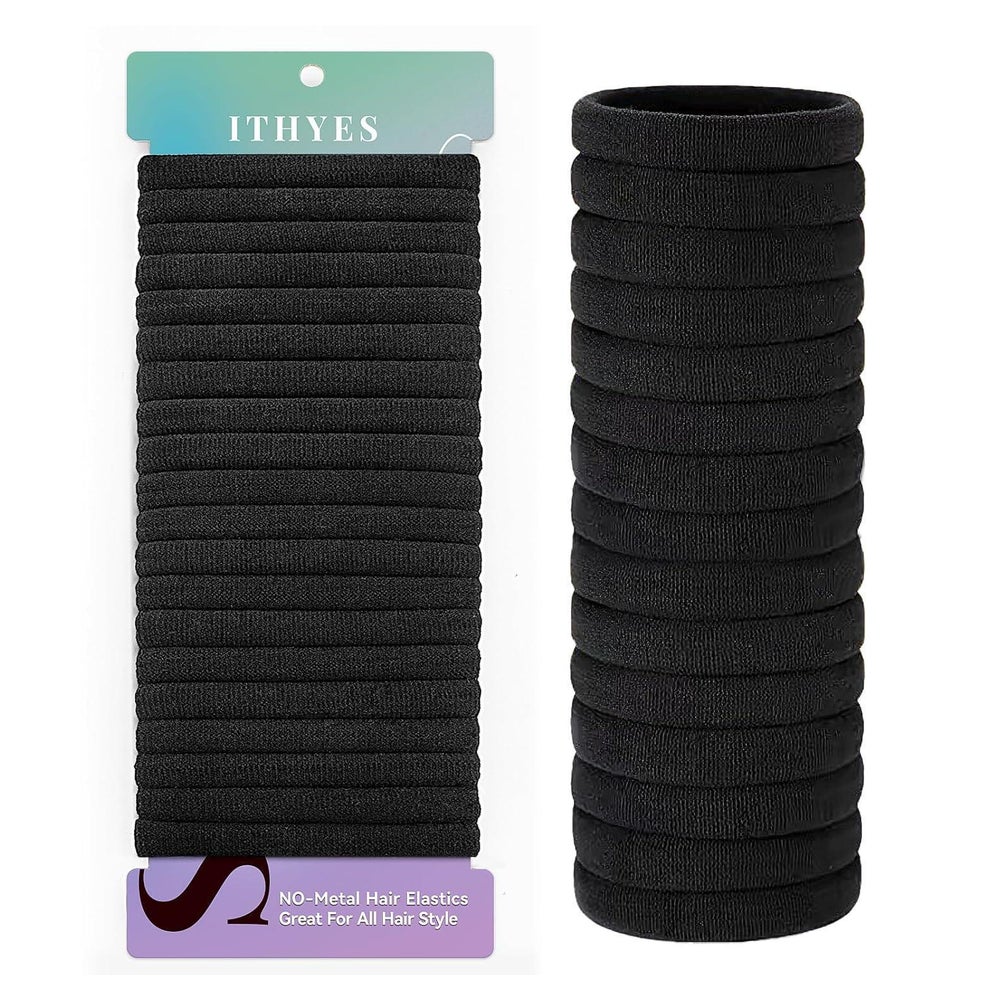 20 Stück Damen Haargummis Schwarz Elastisch Scrunchies Pferd 1 St
