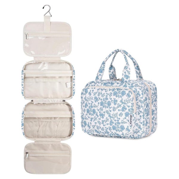 Kulturbeutel Damen Kosmetiktasche Aufhängen B-kleine Blaue B 1 St