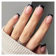 Kunstnägel Press On 24 Eckig Full Cover Nageltips Black Shor 1 St