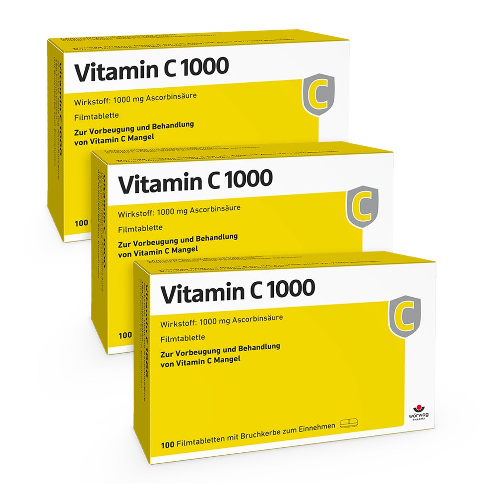 Vitamin C 1000 Filmtabletten Dreierpack 3X100 St