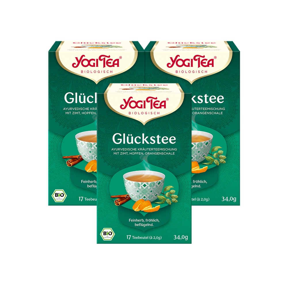 Yogi Tea - Glücks Tee Bio Kräutertee | 3 x 34 g 3x17 St