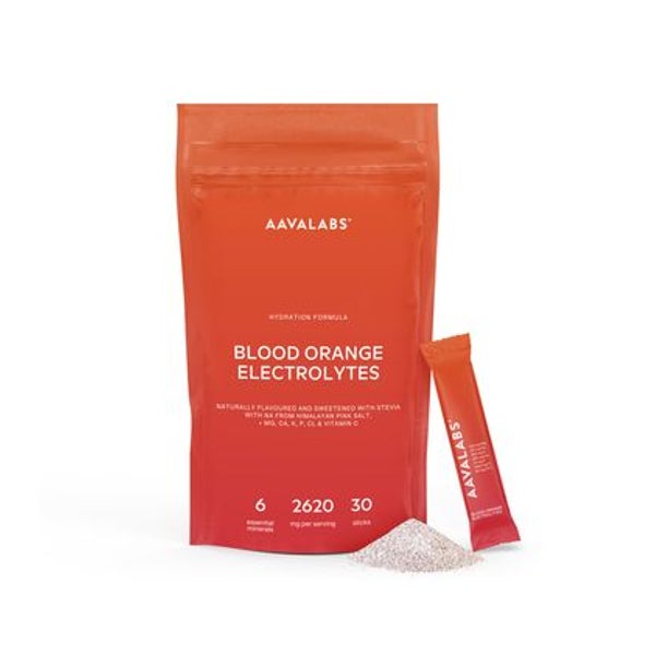 Aavalabs Elektrolyt-Pulver Blutorange + Vitamin C, 30 Sticks 30 St