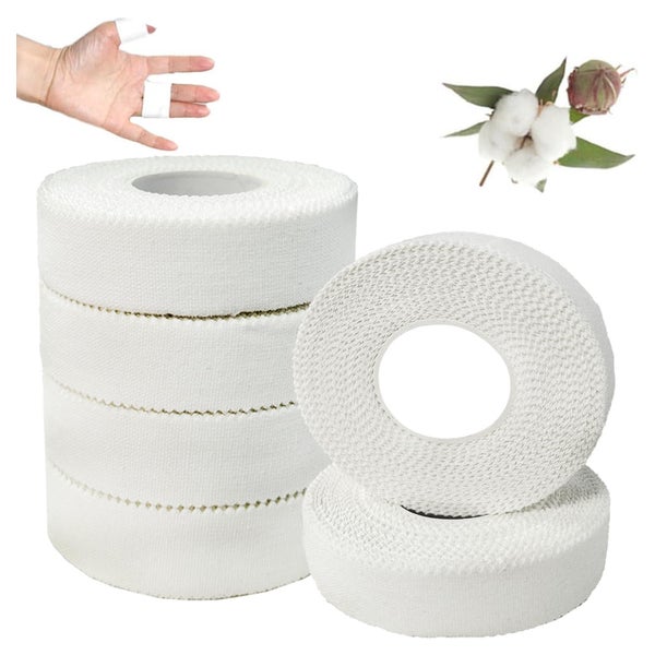 ANAMPION Sporttape Unelastisch, Reißbar, Hypoallergen - Weiß, 1.5CM