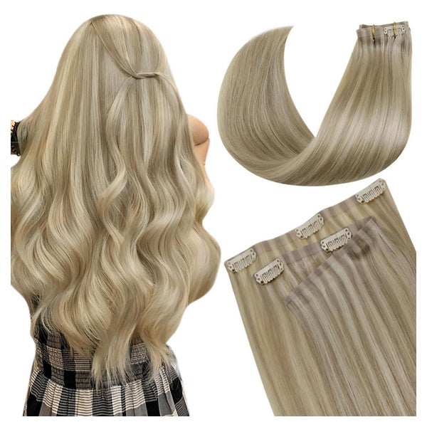 Extensions Echthaar Clip Blond 35cm-7PCS 4.1#16 22-Invisible 1 St