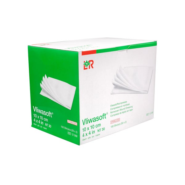Vliwasoft Vlieskompressen Steril 10x10 Cm 6l. 50X2 St