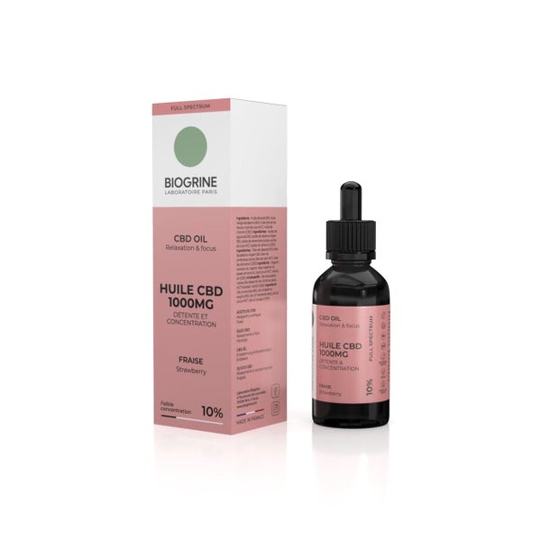 BIOGRINE CBD-ÖL 10 % PREMIUM Erdbeer 10 ml