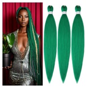 Braids Extensions Kunsthaar 81cm 32 Zoll 3er pack Green 1 St