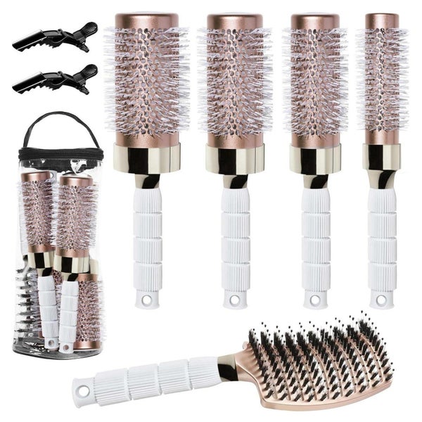 Haar-Rundbürste Set Föhnen Glattes Haarstyling Ion Keramik W 1 St