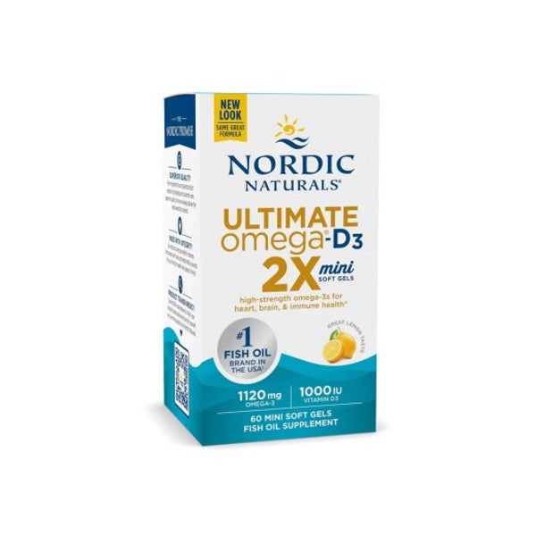 Ultimate Omega - D3 2X Mini 1120 mg, Mini-Softgels 60 St
